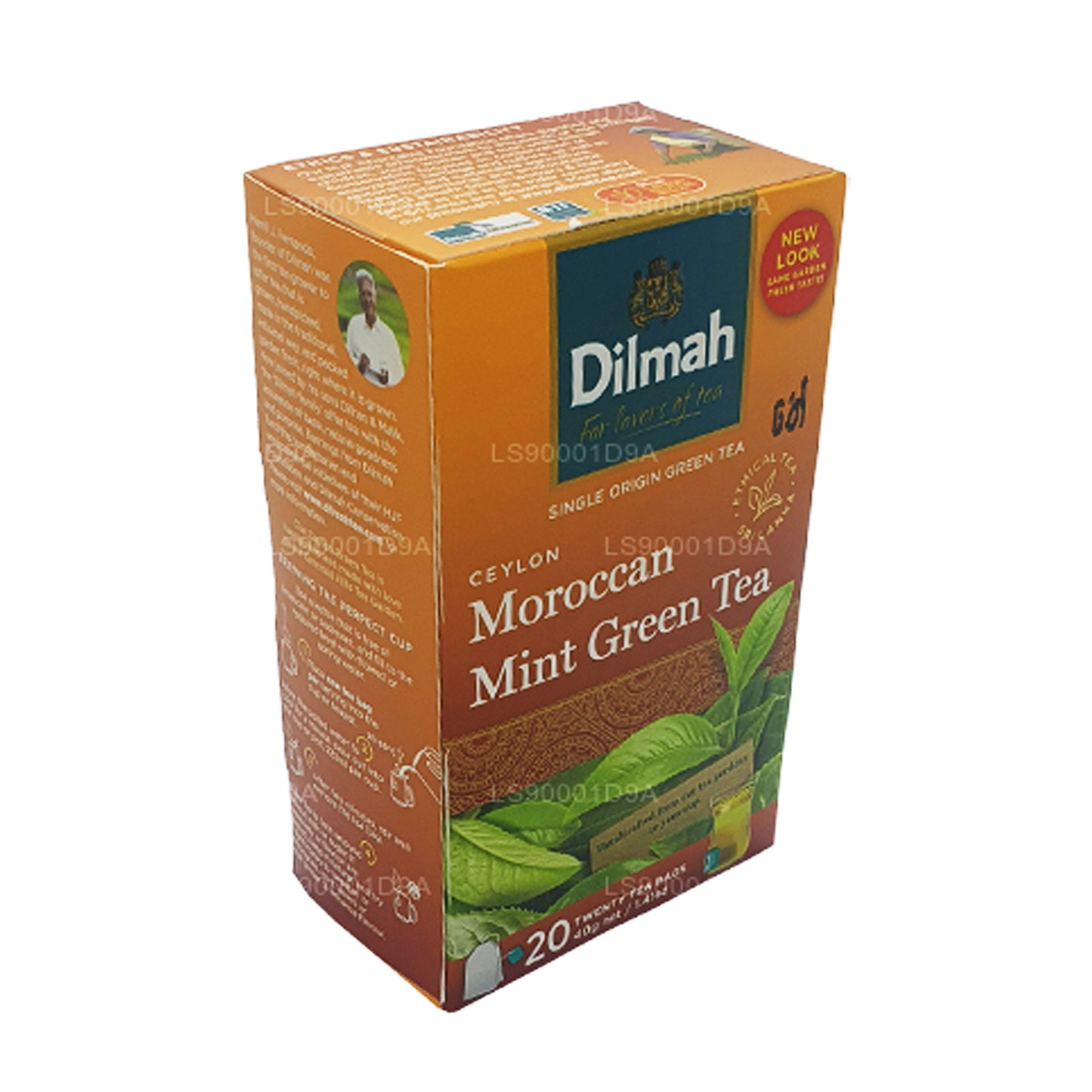 Dilmah Ceylon marockansk myntgrönt te (40g) 20 tepåsar