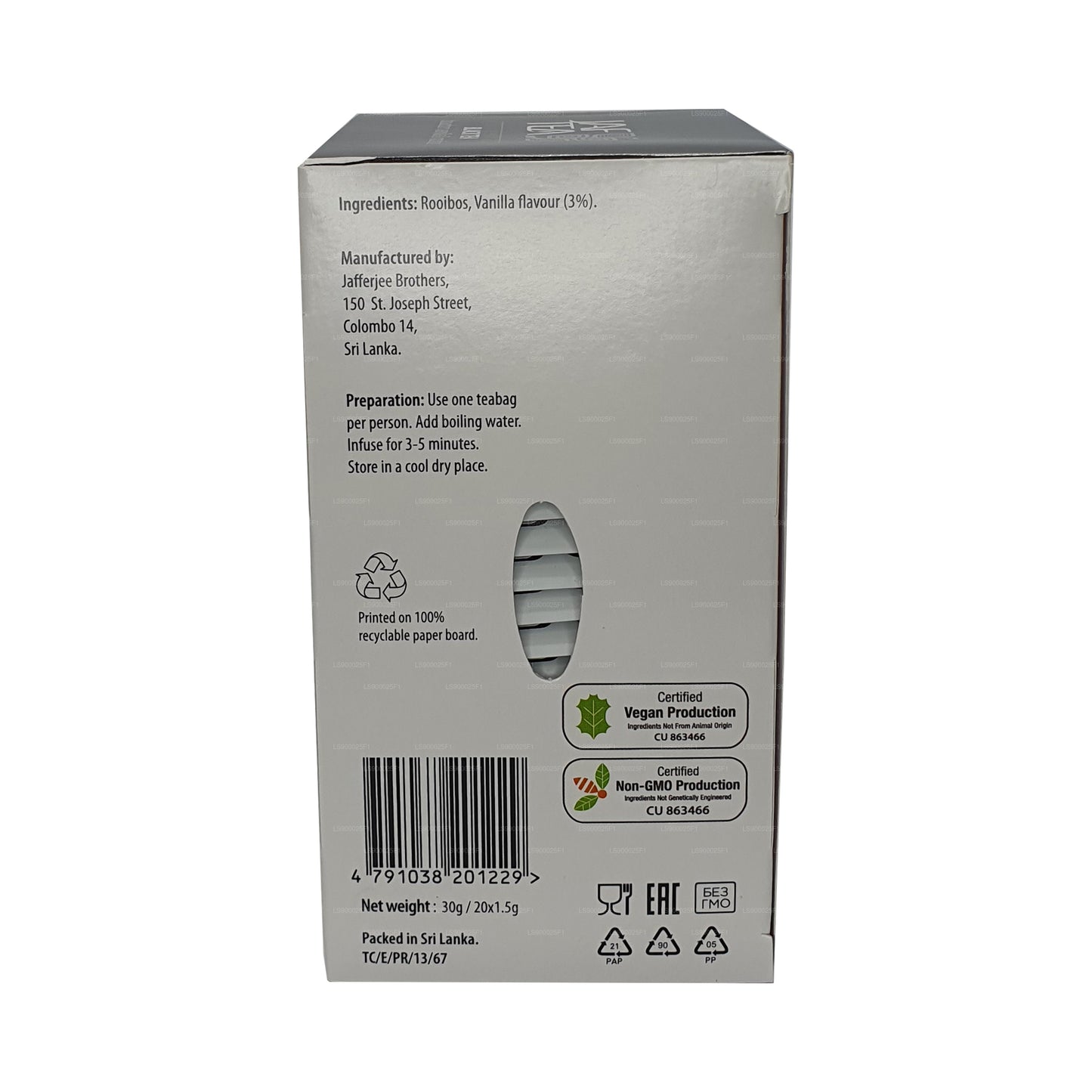 Jaf te rena infusioner samling bourbon vanilj rooibos (30g) 20 tepåsar