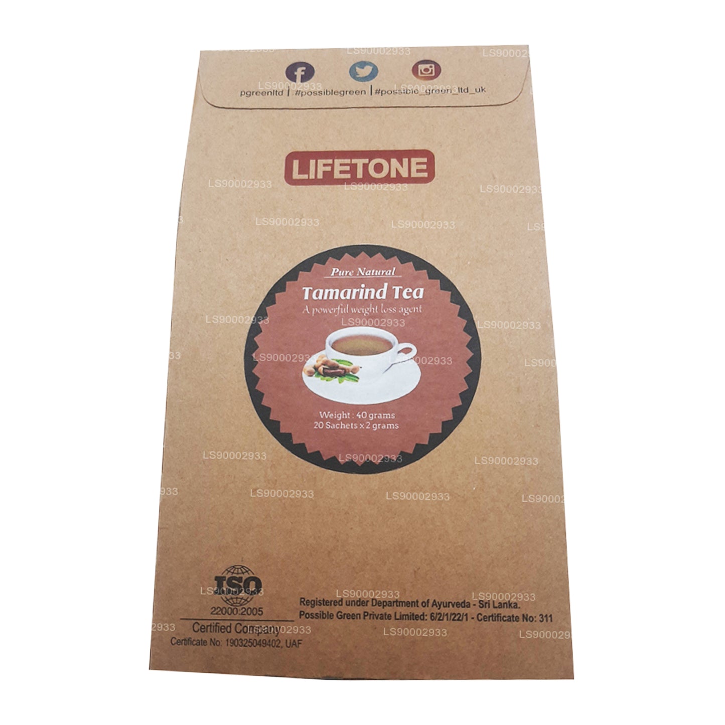Lifetone Tamarind Tea (40g) 20 Tea Bags