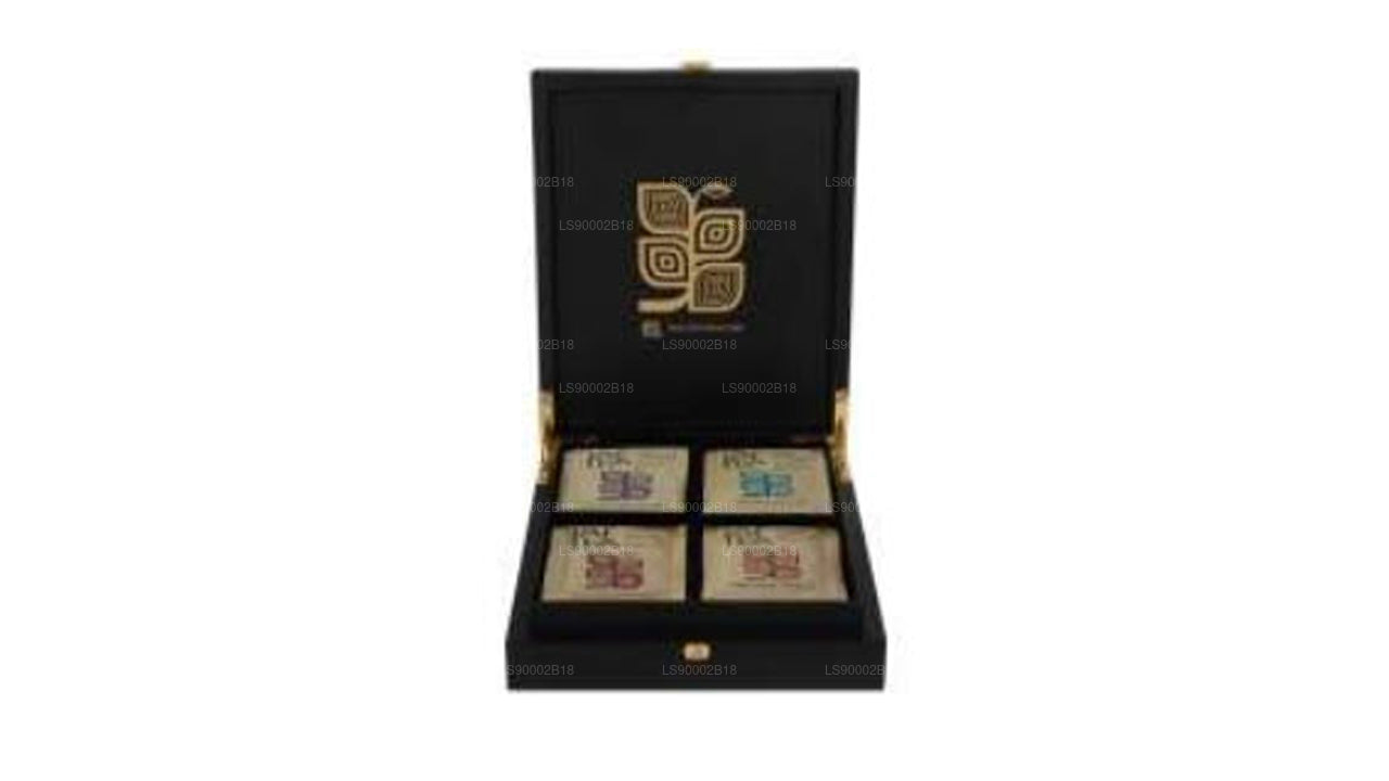 Jaf Tea Stängd Topp 4-fack Träpresentatör