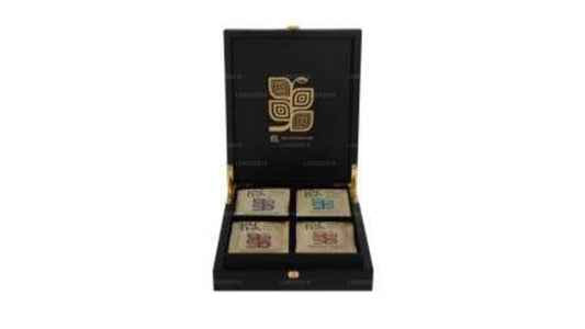 Jaf Tea Stängd Topp 4-fack Träpresentatör