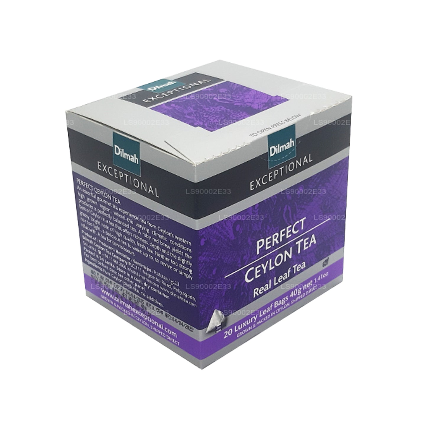 Dilmah Exceptionell Perfekt Ceylon Real Leaf Tea (40g) 20 Tag Väskor