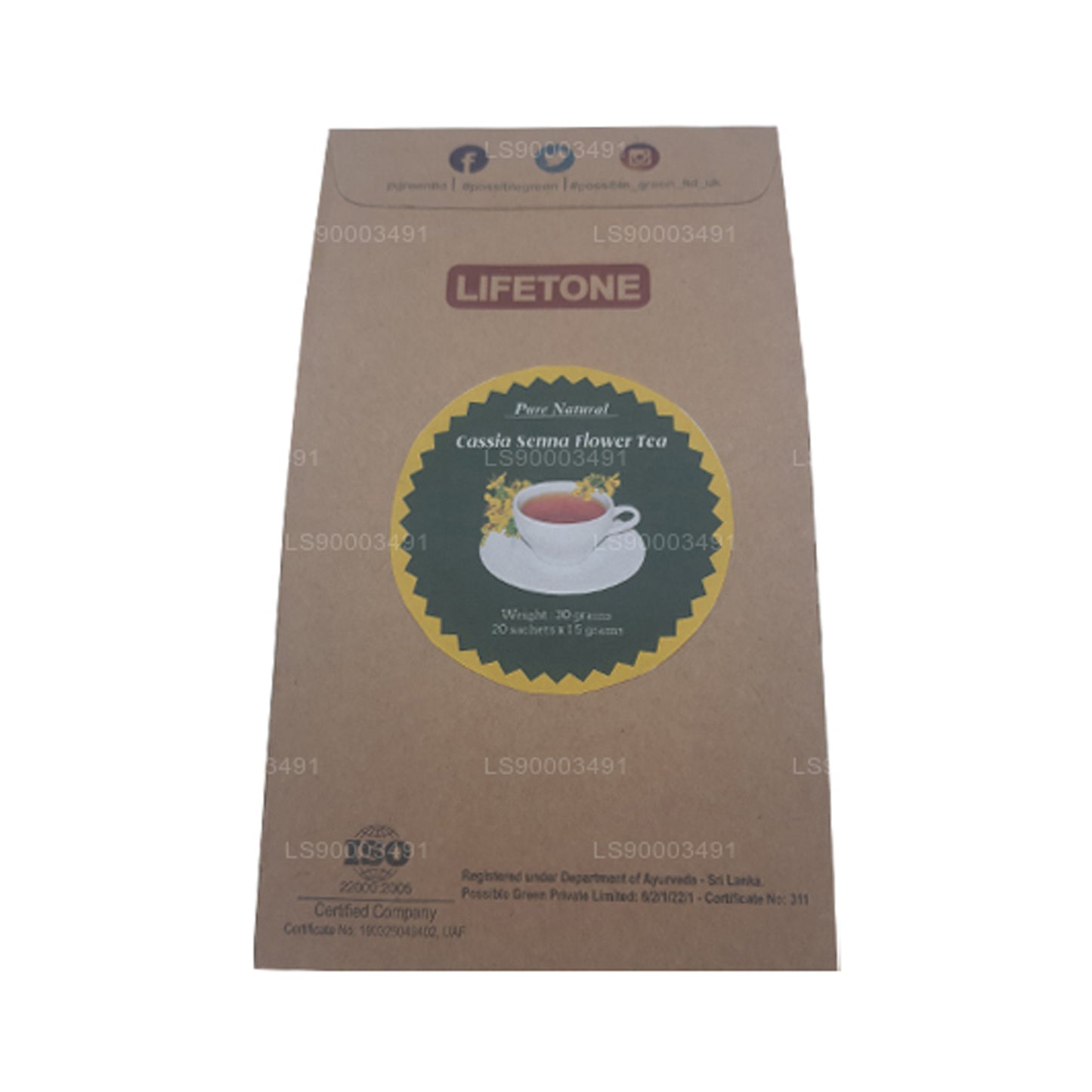 Lifetone Senna blomma te (30g)
