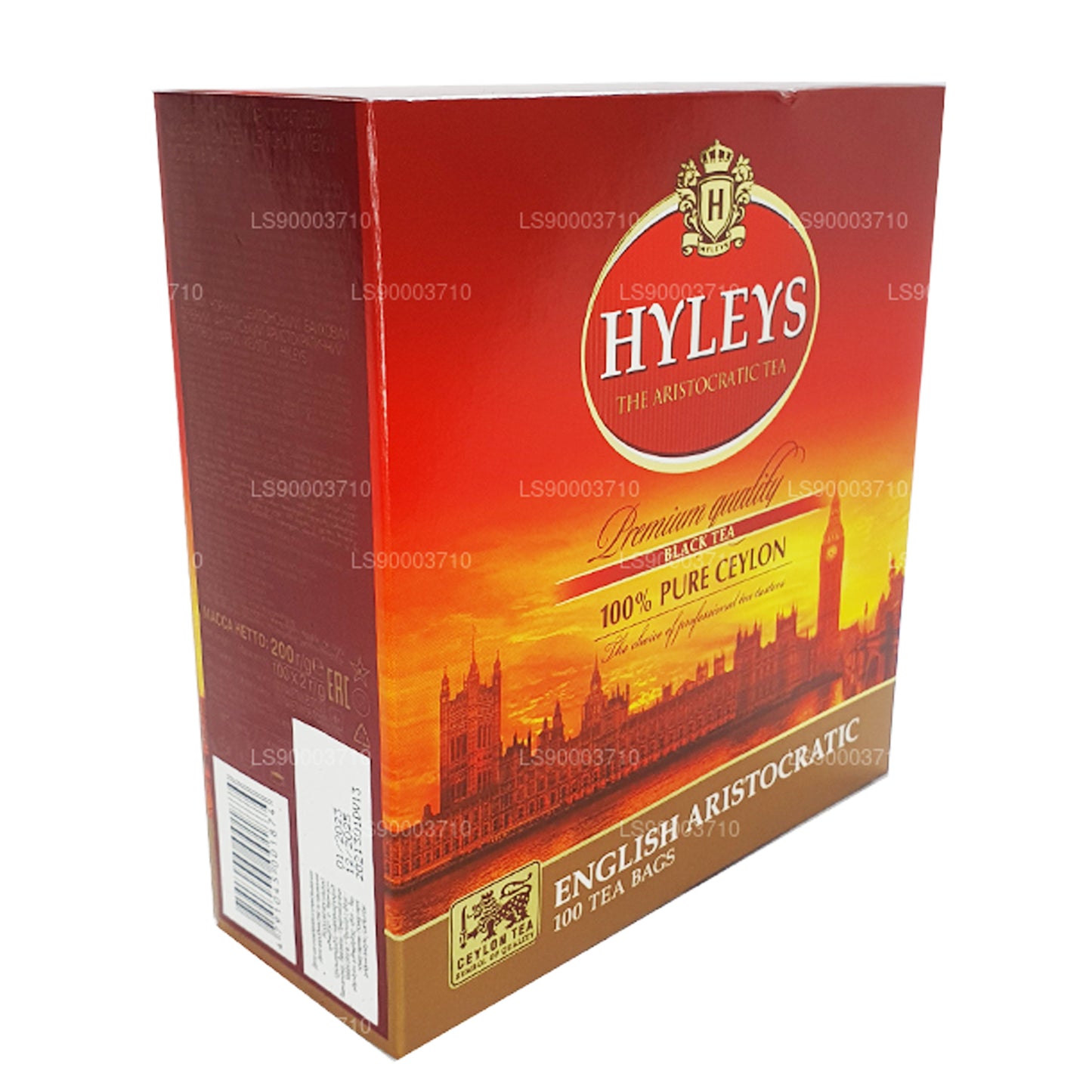 HYLEYS Premium kvalitet svart te 100 tebages (200g)