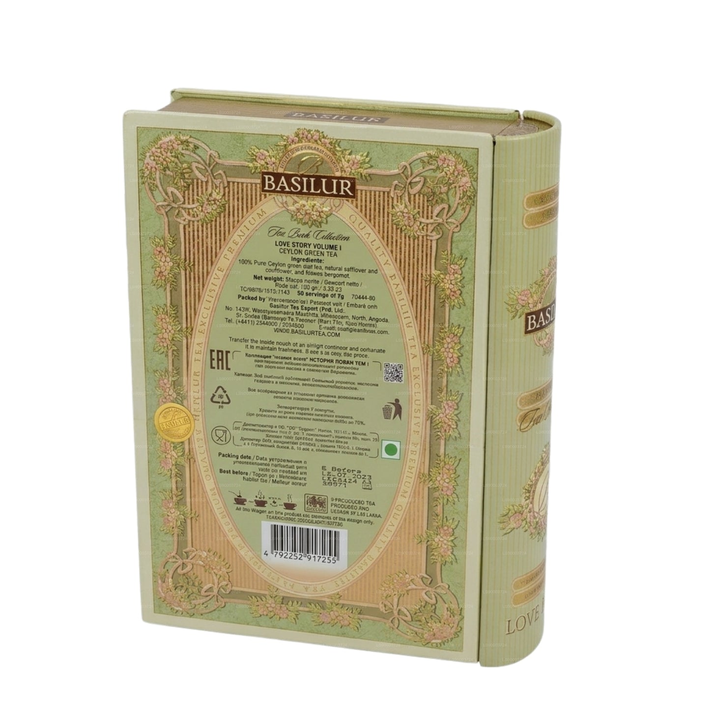 Basilur Tea Book ”Love Story - Volym I” (100g) Caddy