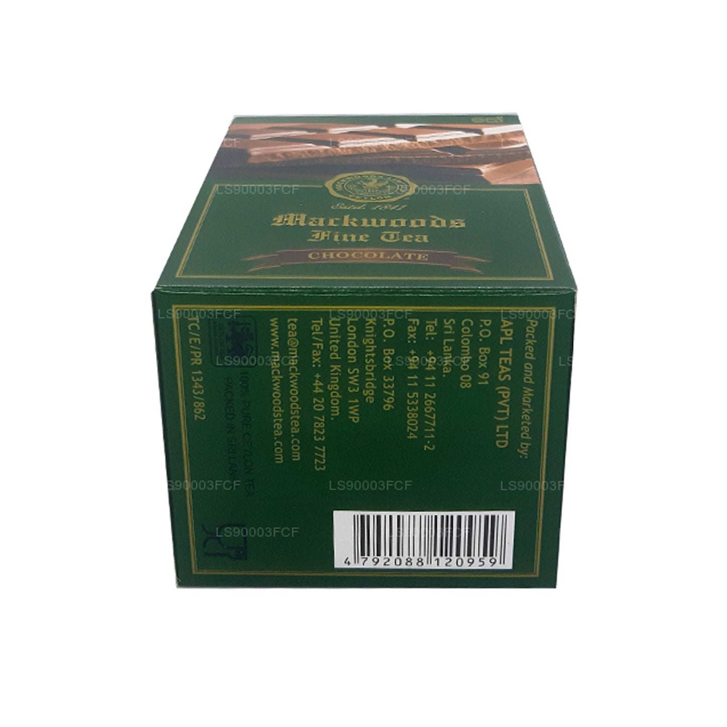 Mackwoods Single Estate Chokladsmaksatt Ceylon svart te (50g) 25 tepåsar