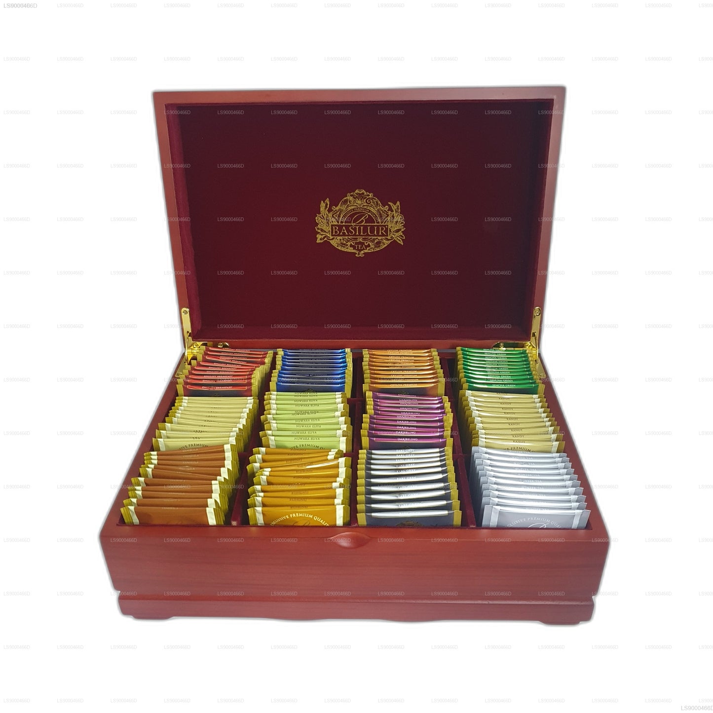 Basilur Executive Gifts blandade träpresentförpackningar (235 g) 120 tepåsar