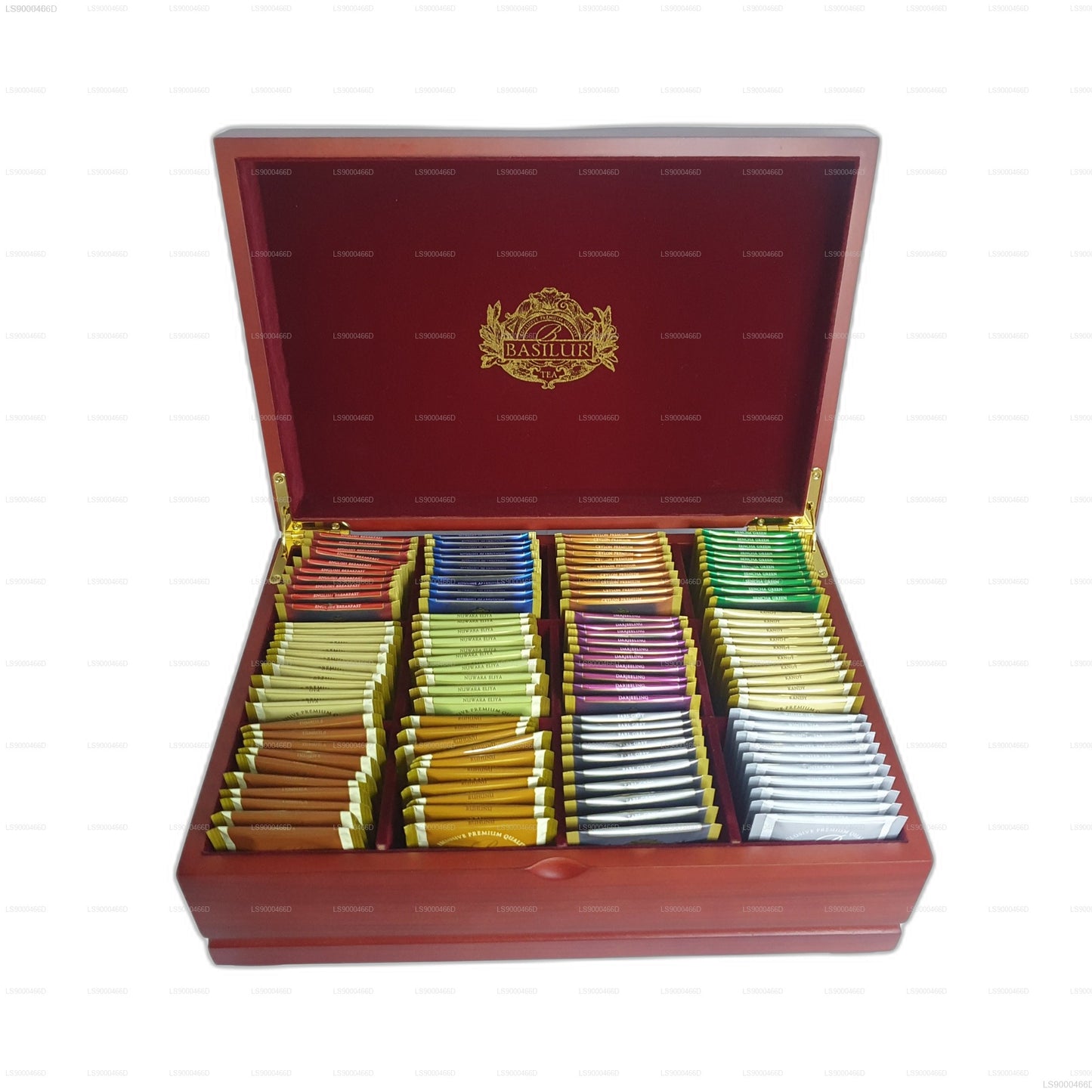 Basilur Executive Gifts blandade träpresentförpackningar (235 g) 120 tepåsar