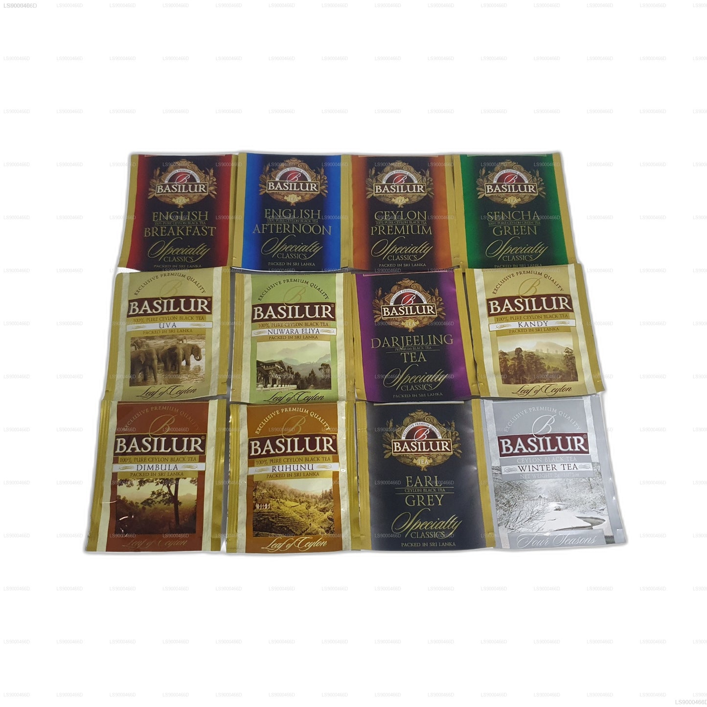 Basilur Executive Gifts blandade träpresentförpackningar (235 g) 120 tepåsar
