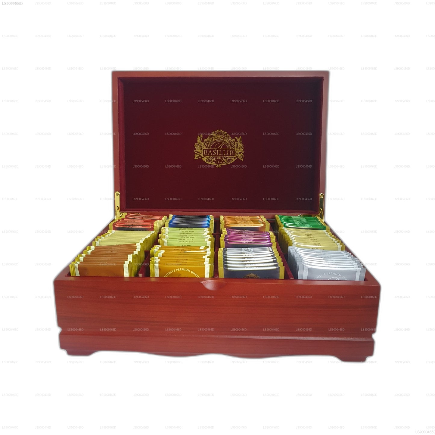 Basilur Executive Gifts blandade träpresentförpackningar (235 g) 120 tepåsar