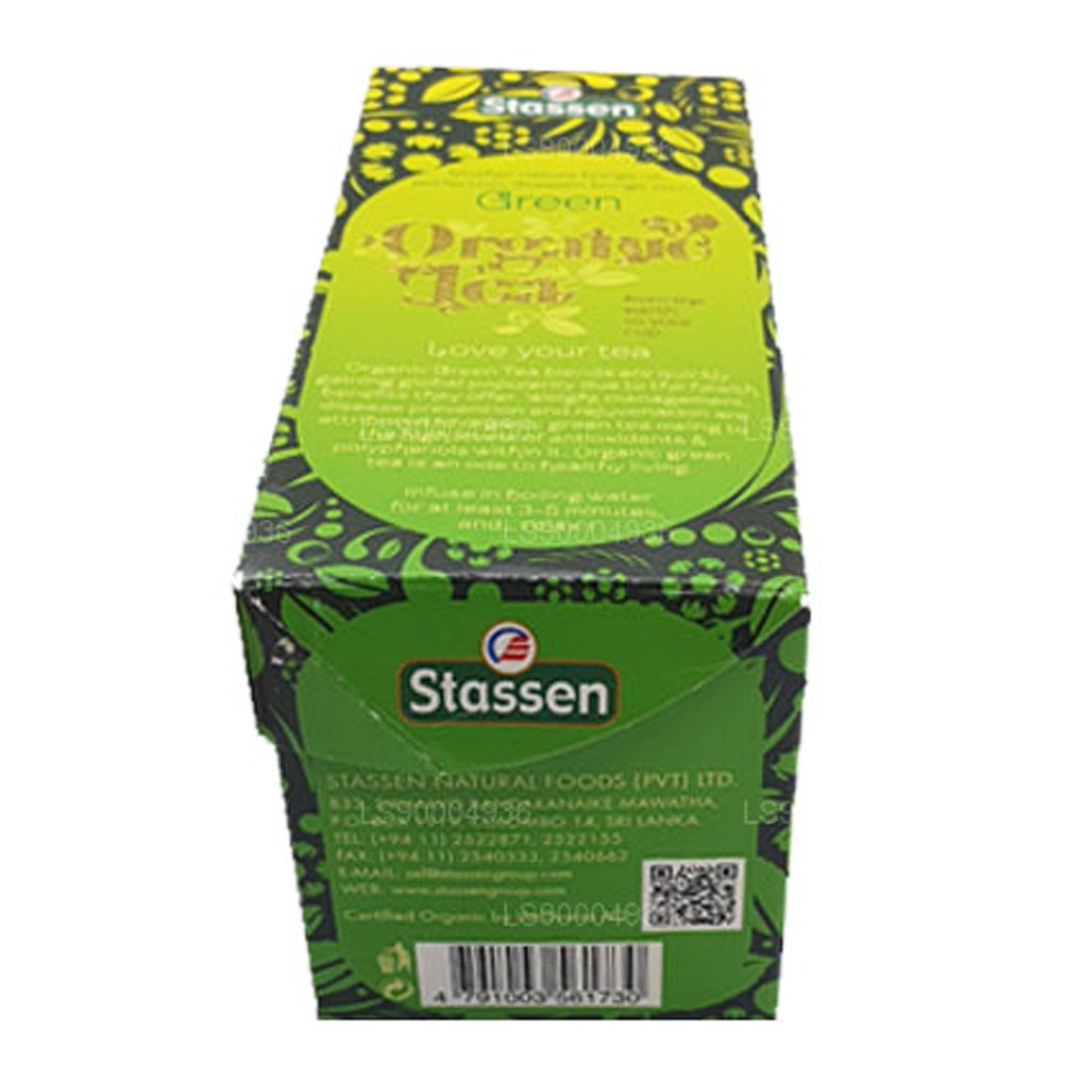 Stassen grönt ekologiskt te (50g) 25 tepåsar