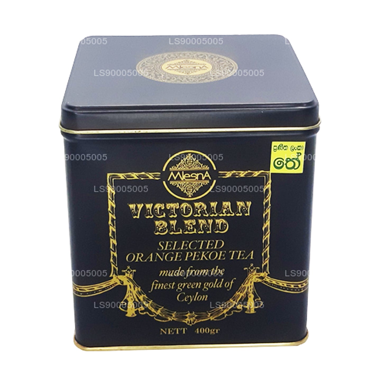 Mlesna Victorian Blend OP Leaf Tea Svart Metall Caddy