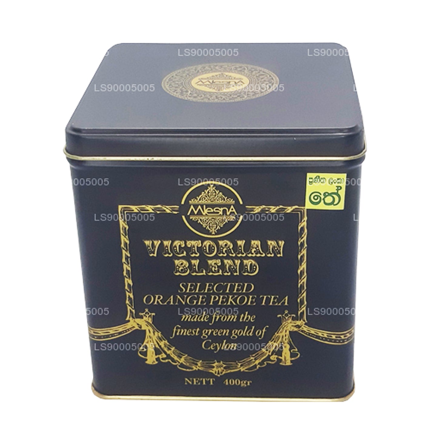 Mlesna Victorian Blend OP Leaf Tea Svart Metall Caddy