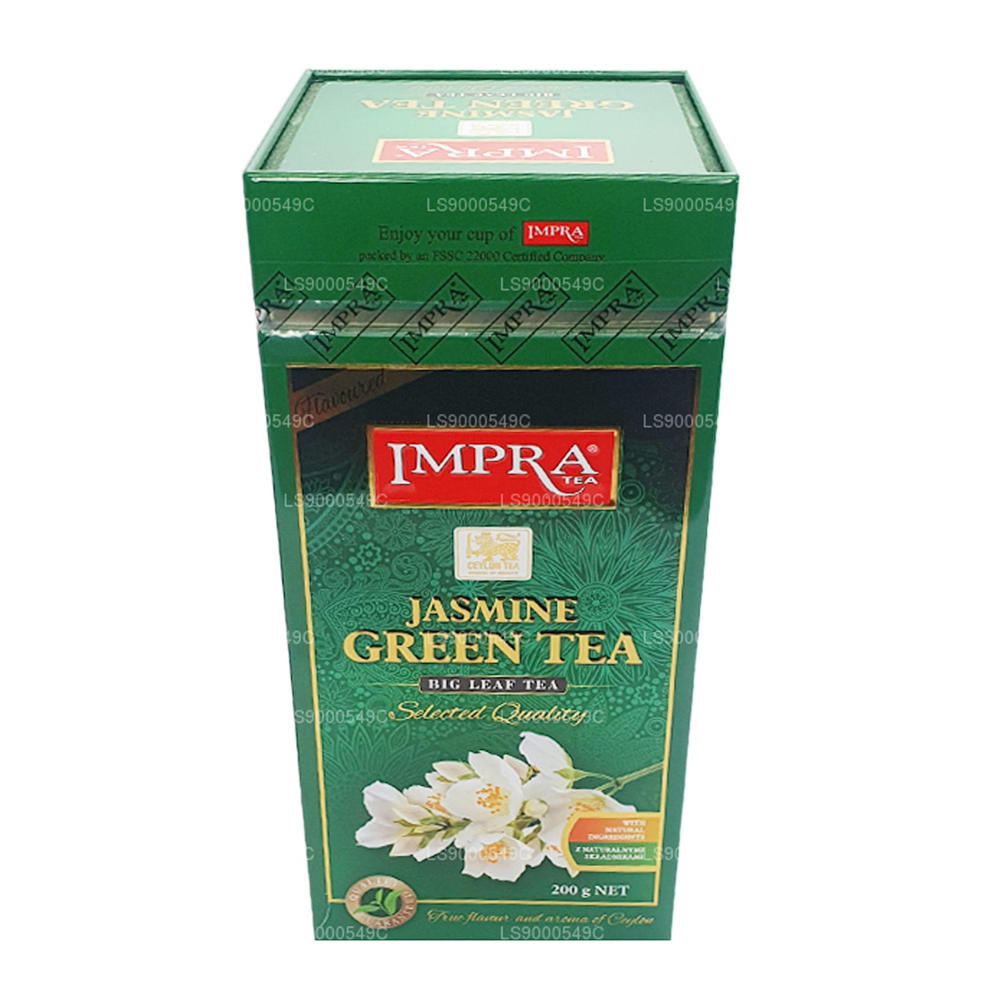 Impra Jasmine Grönt te Big Leaf (200g) Meatal Caddy