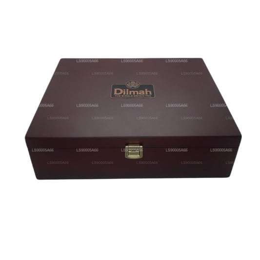 Dilmah Luxury Timber Presenter med lock (12 Sorter)