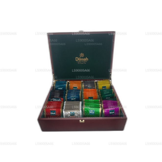 Dilmah Luxury Timber Presenter med lock (12 Sorter)