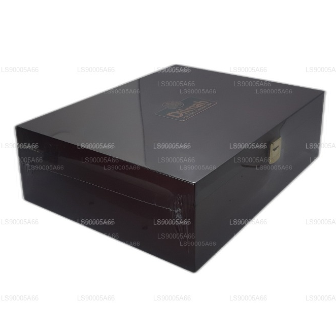 Dilmah Luxury Timber Presenter med lock (12 Sorter)