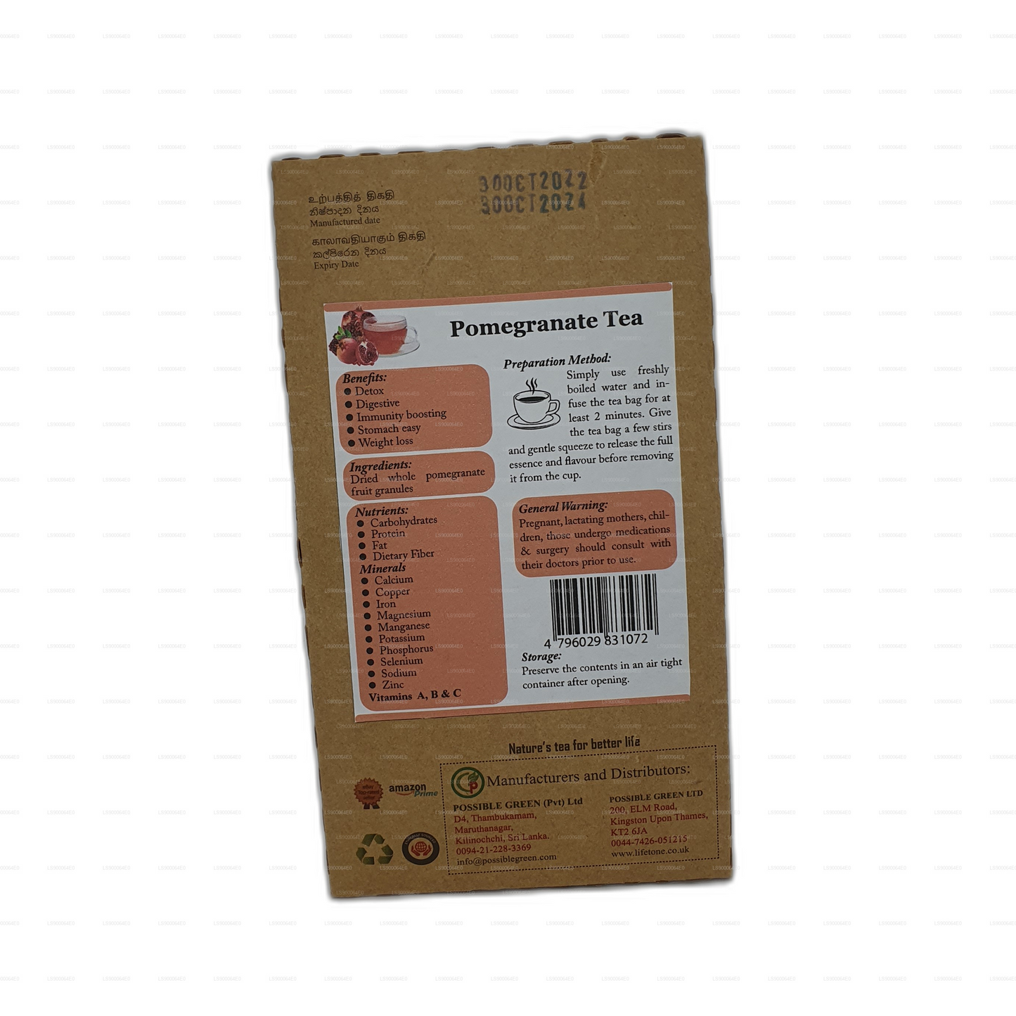 Lifetone Granatäpple Te (30g)