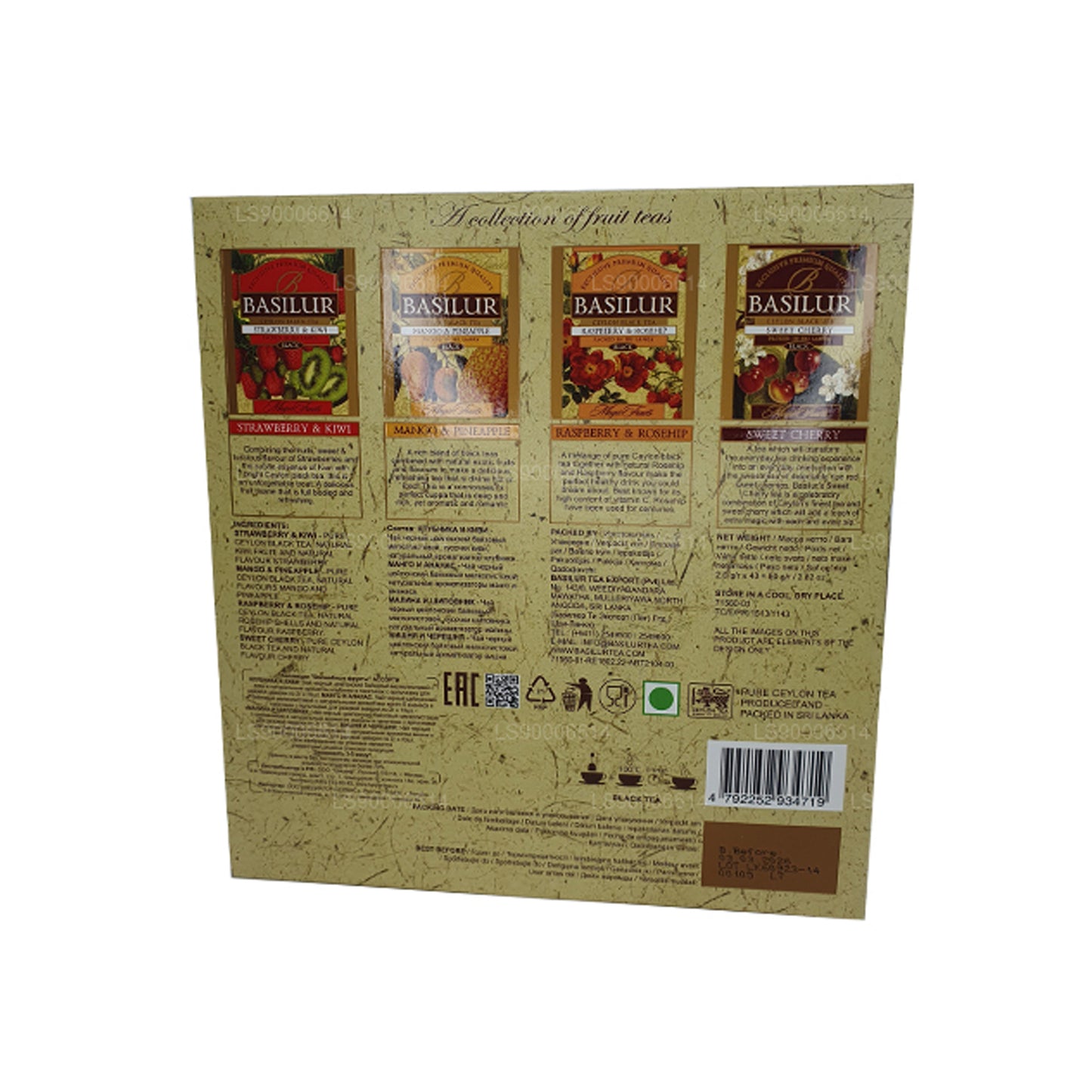 Basilur magiska frukter ”magiska frukter blandade - 40 kuvert” (80g) tepåse