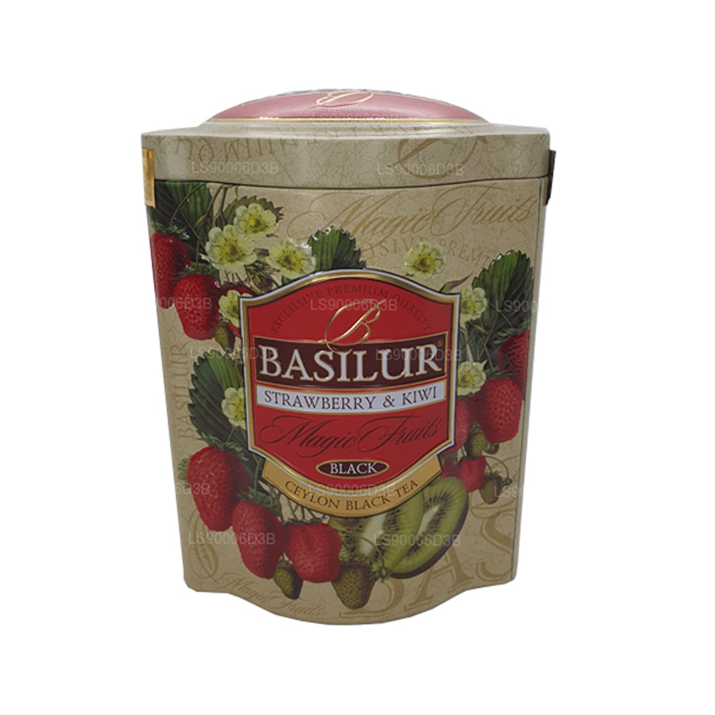 Basilur Jordgubb och Kiwi magiska frukter Tin Caddy (100g)