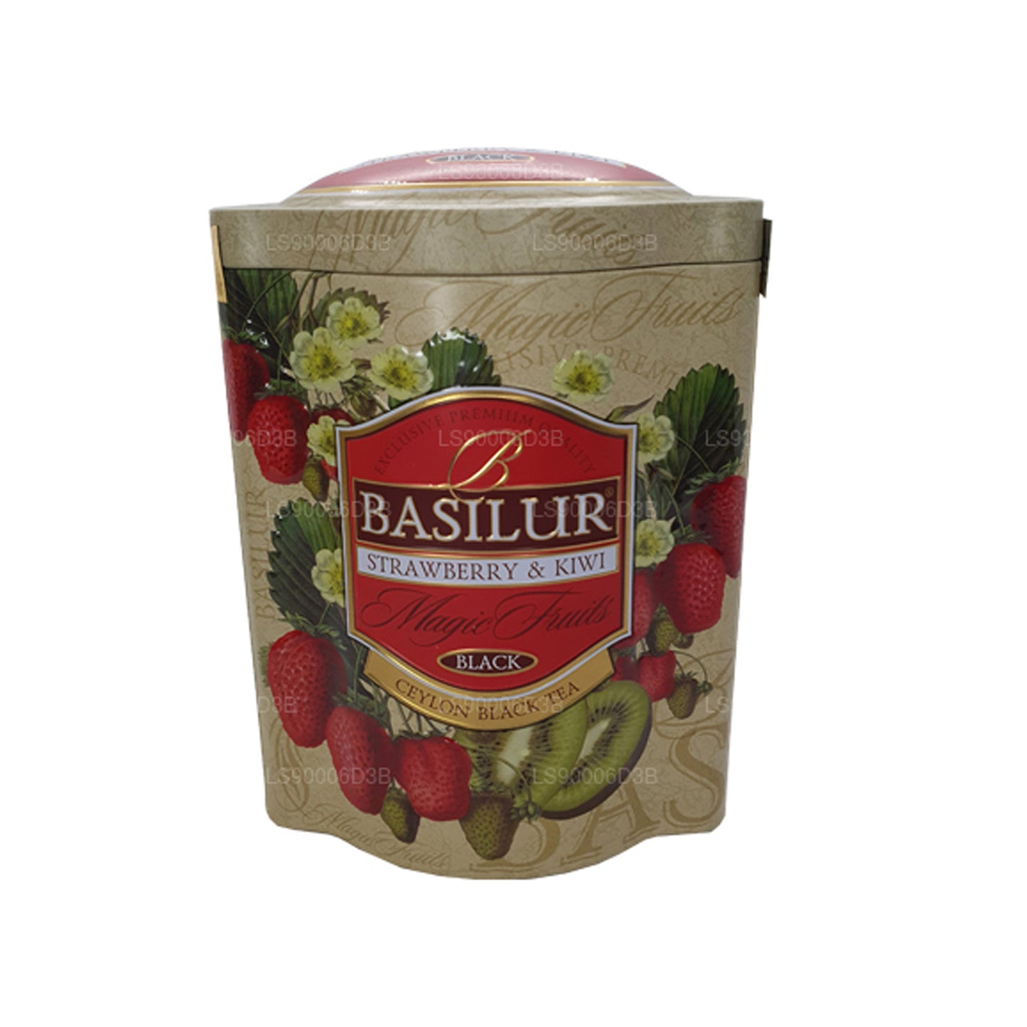 Basilur Jordgubb och Kiwi magiska frukter Tin Caddy (100g)