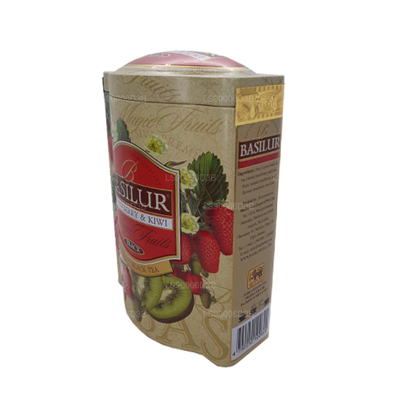 Basilur Jordgubb och Kiwi magiska frukter Tin Caddy (100g)
