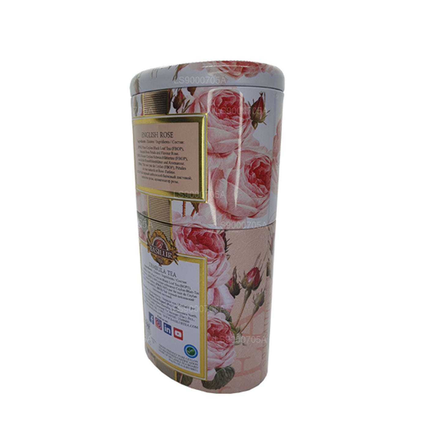 Basilur frukter och blommor ”English Rose” Dimbula (100g) Caddy