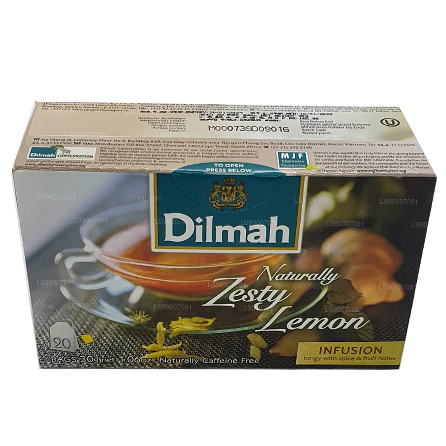 Dilmah Naturligt Zesty Lemon (30g) 20 tepåsar