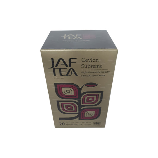 Jaf Tea Classic Gold Collection Ceylon Supreme Foil Kuvert Tepåse (40g)