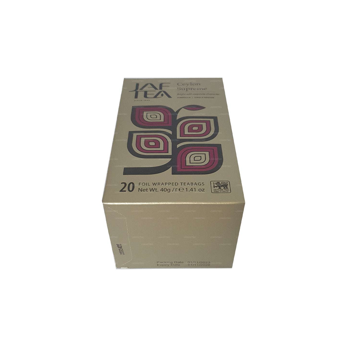 Jaf Tea Classic Gold Collection Ceylon Supreme Foil Kuvert Tepåse (40g)