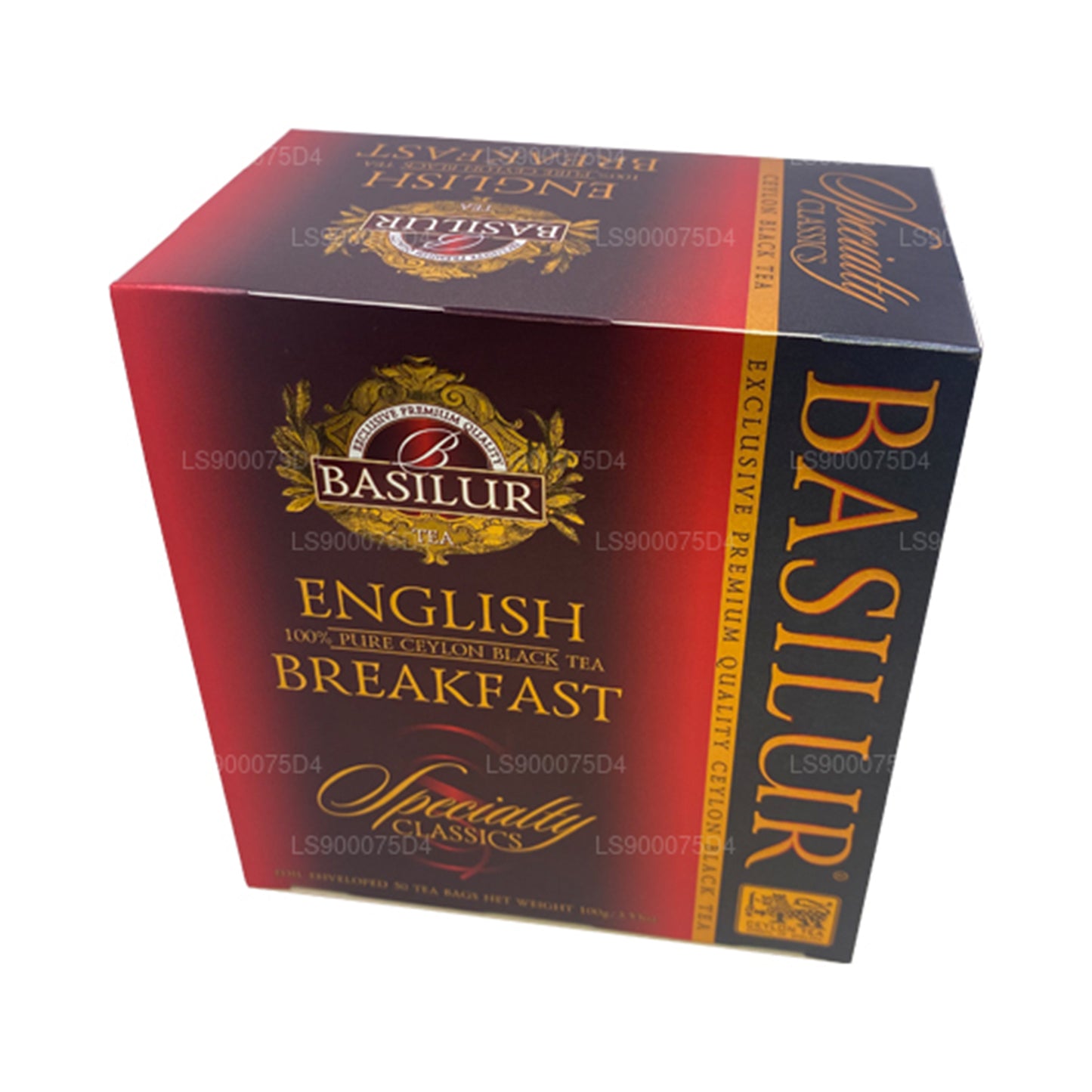 Basilur English Breakfast Pure Ceylon svart te (200g) 100 tepåsar