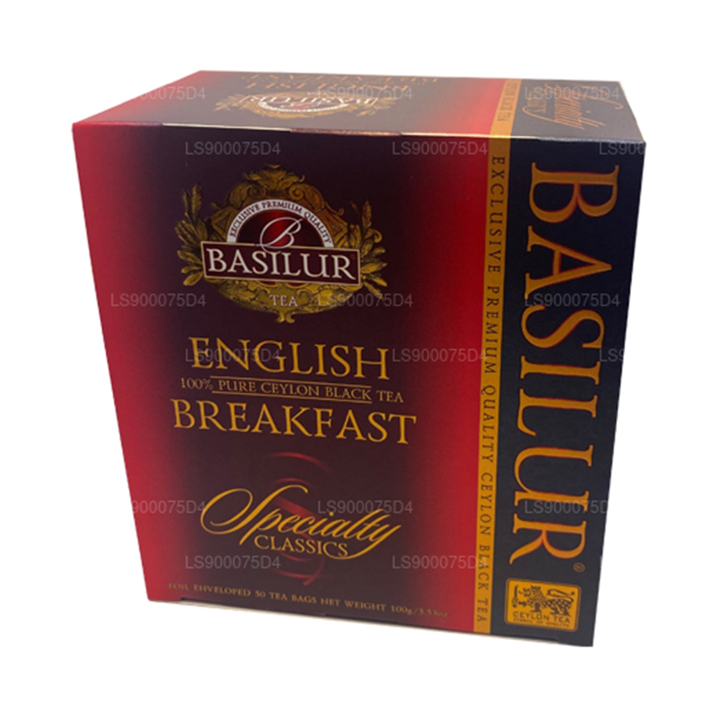 Basilur English Breakfast Pure Ceylon svart te (200g) 100 tepåsar