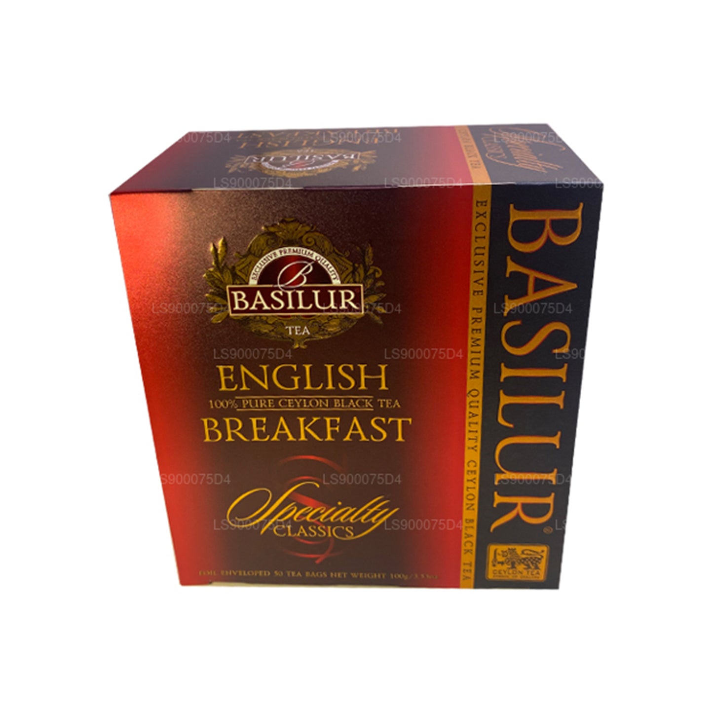 Basilur English Breakfast Pure Ceylon svart te (200g) 100 tepåsar