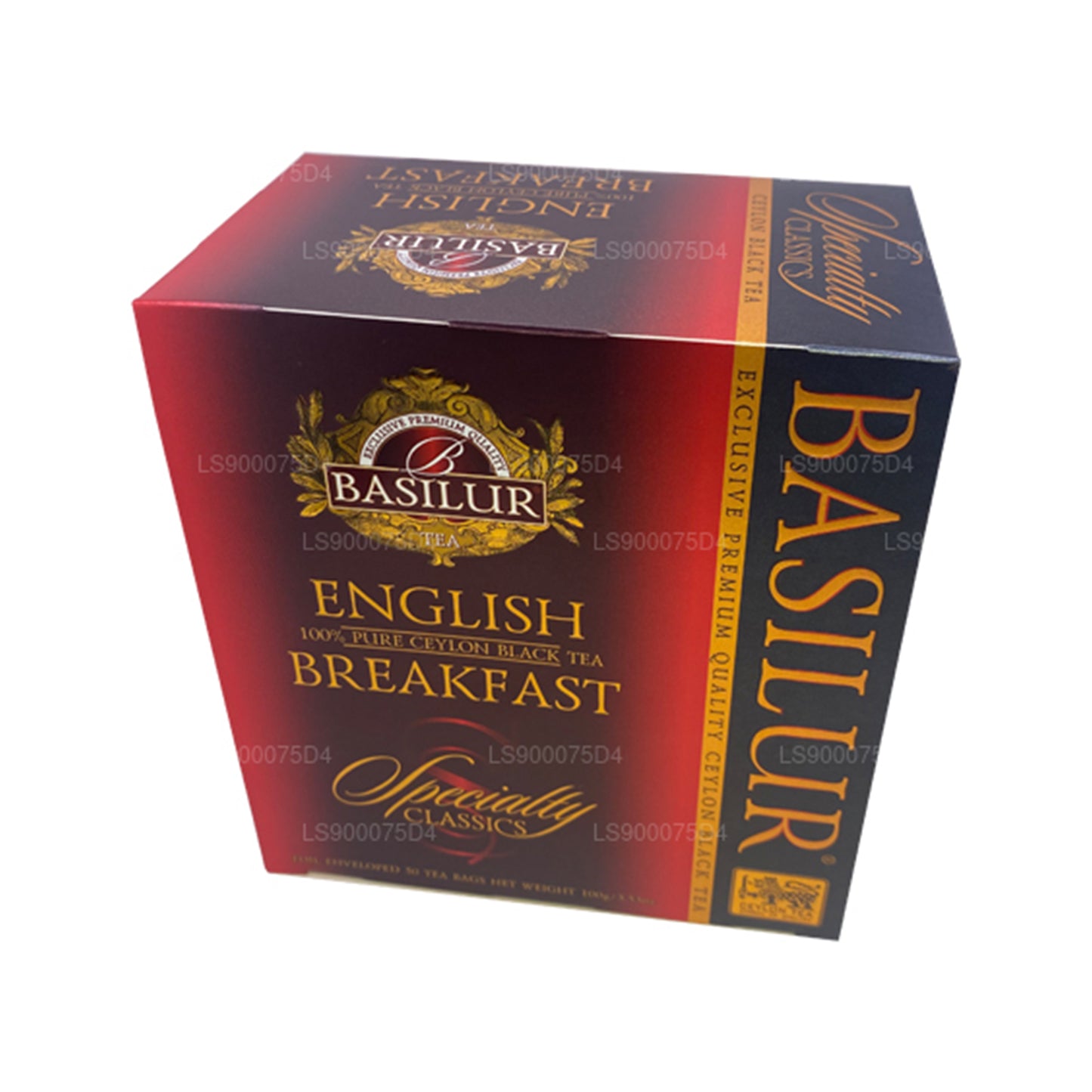 Basilur English Breakfast Pure Ceylon svart te (200g) 100 tepåsar