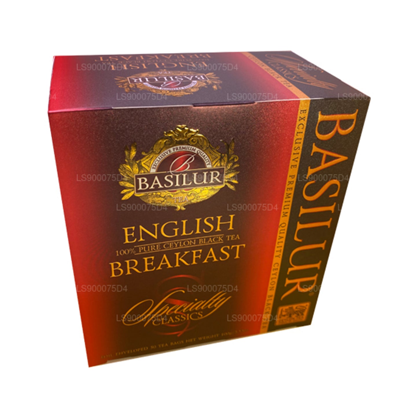 Basilur English Breakfast Pure Ceylon svart te (200g) 100 tepåsar
