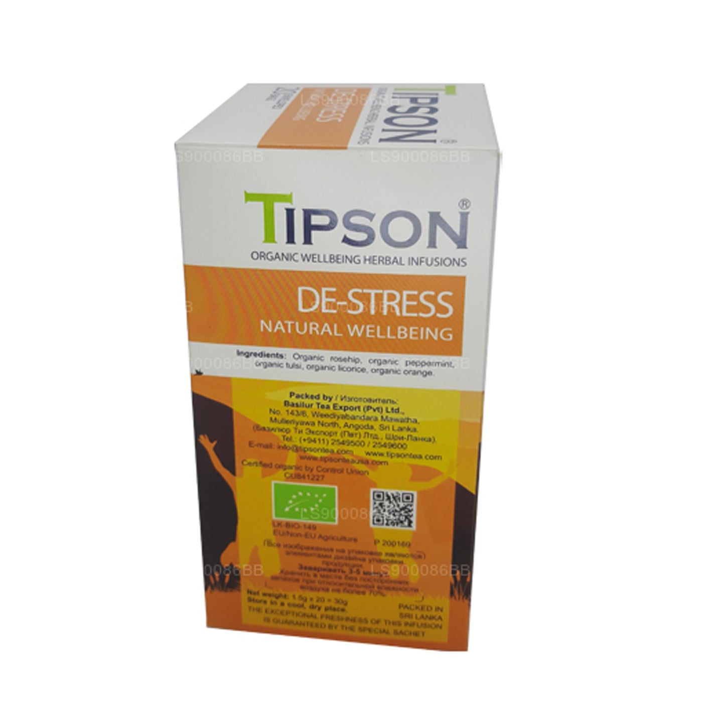 Tipson De-Stress Natural Wellbeing (30g) 20 omslutna tepåsar