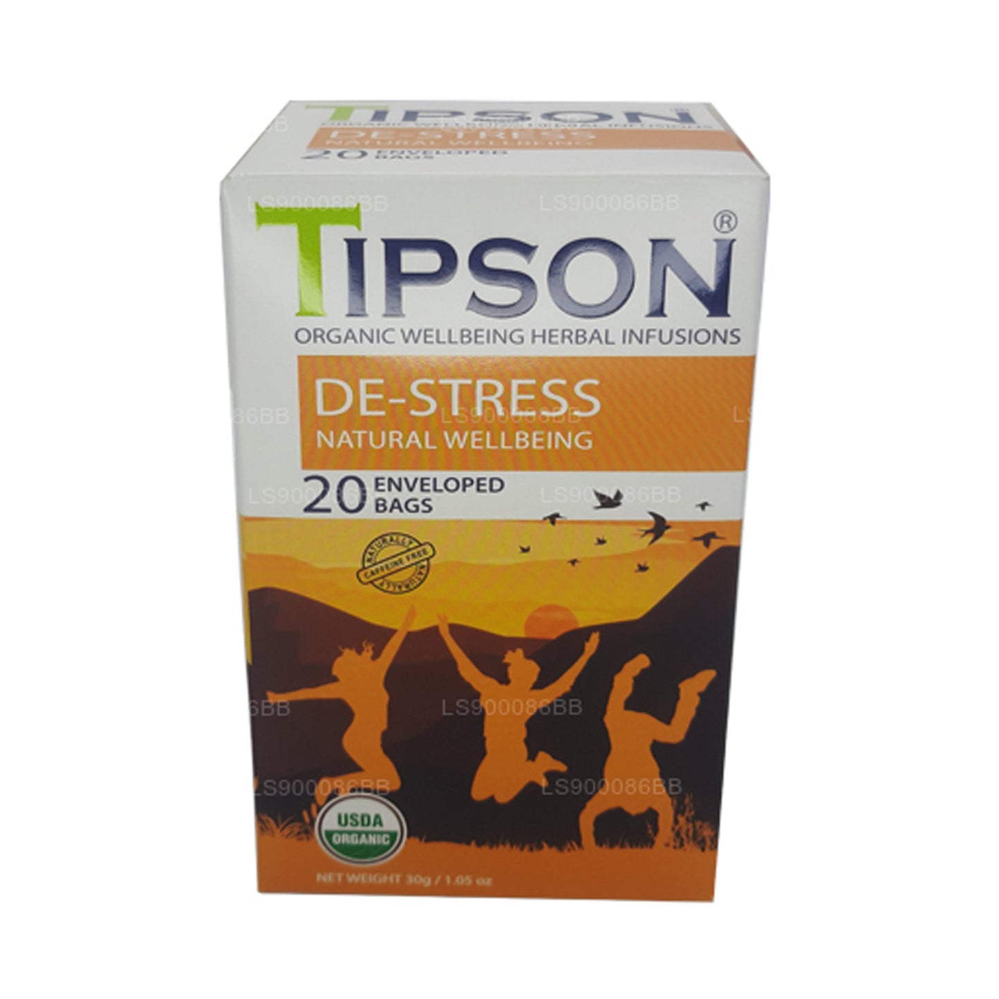 Tipson De-Stress Natural Wellbeing (30g) 20 omslutna tepåsar