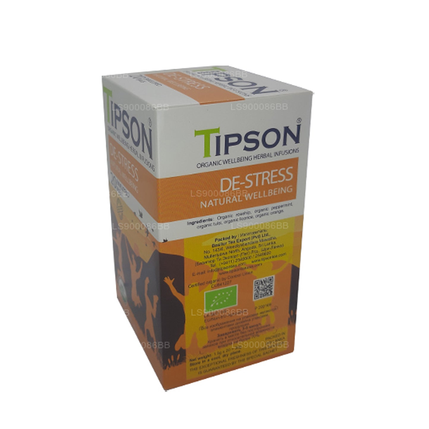 Tipson De-Stress Natural Wellbeing (30g) 20 omslutna tepåsar