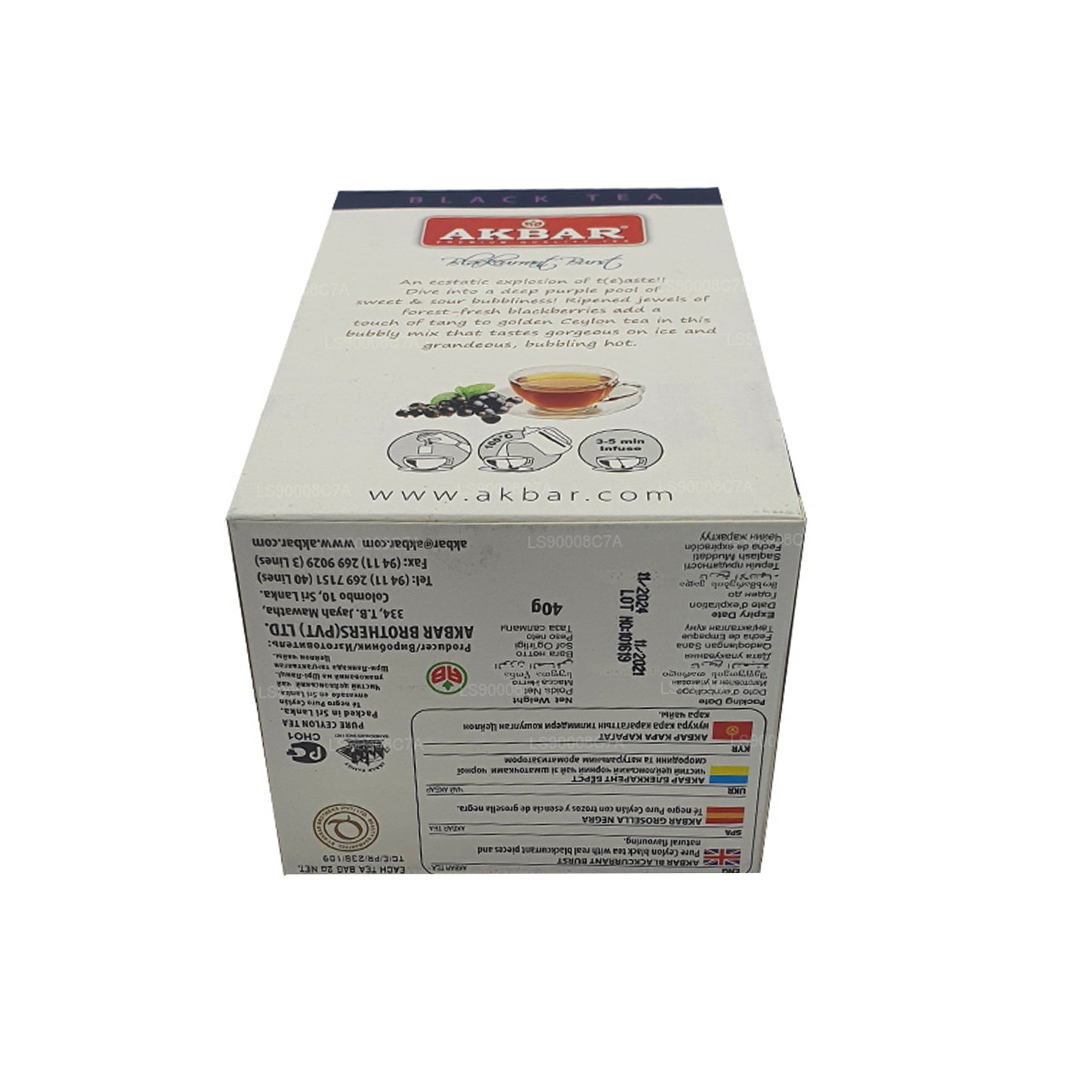 Akbar Blackcurrant Burst (40g) 20 Folie Tepåsar