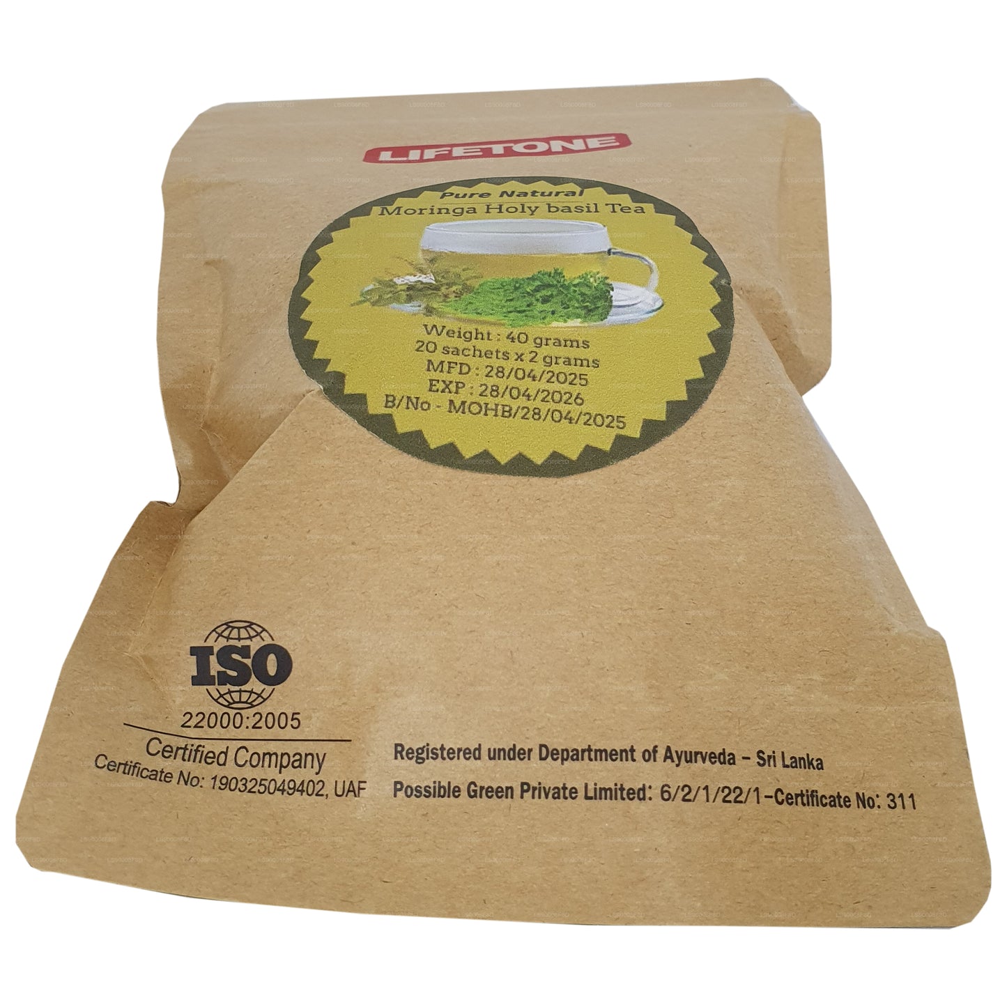 Lifetone Moringa Holy Basil Tea (40g)