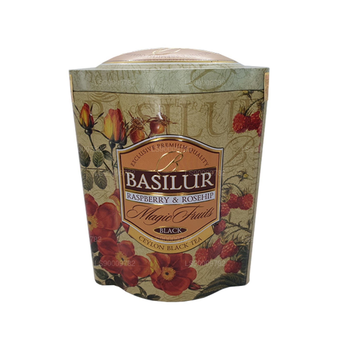 Basilur magiska frukter hallon och nypon (100g) Tin Caddy