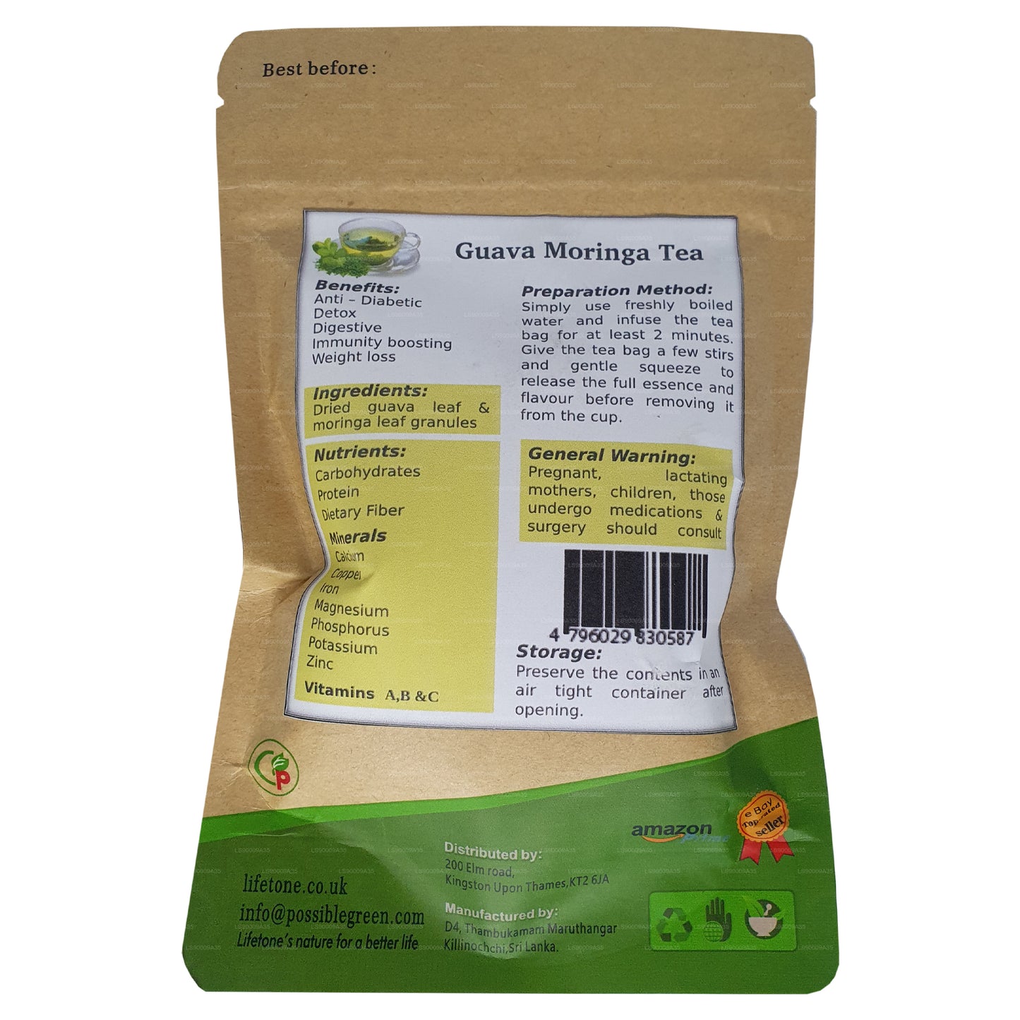 Lifetone Guava Moringa-te (30g)