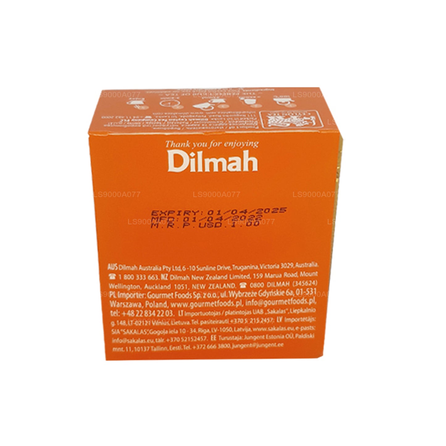 Dilmah Ceylon Supreme 10 tepåsar (20g)
