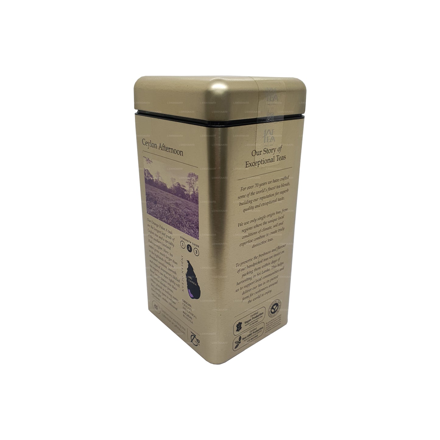 Jaf Tea Klassisk Guld Kollektion Ceylon Eftermiddag Caddy (125g)