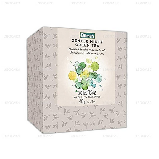 Dilmah Vivid Gentle Minty Green Tea Teabag Refill (40g) Box