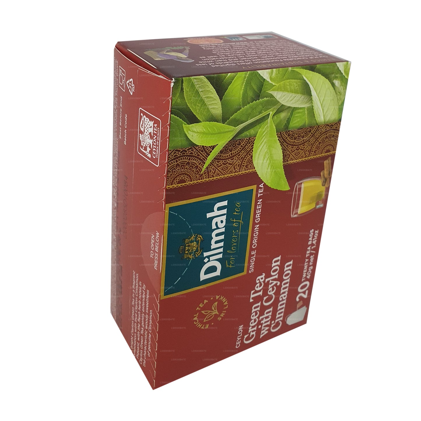 Dilmah Ceylon grönt te med Ceylon kanel (40g) 20 tepåsar