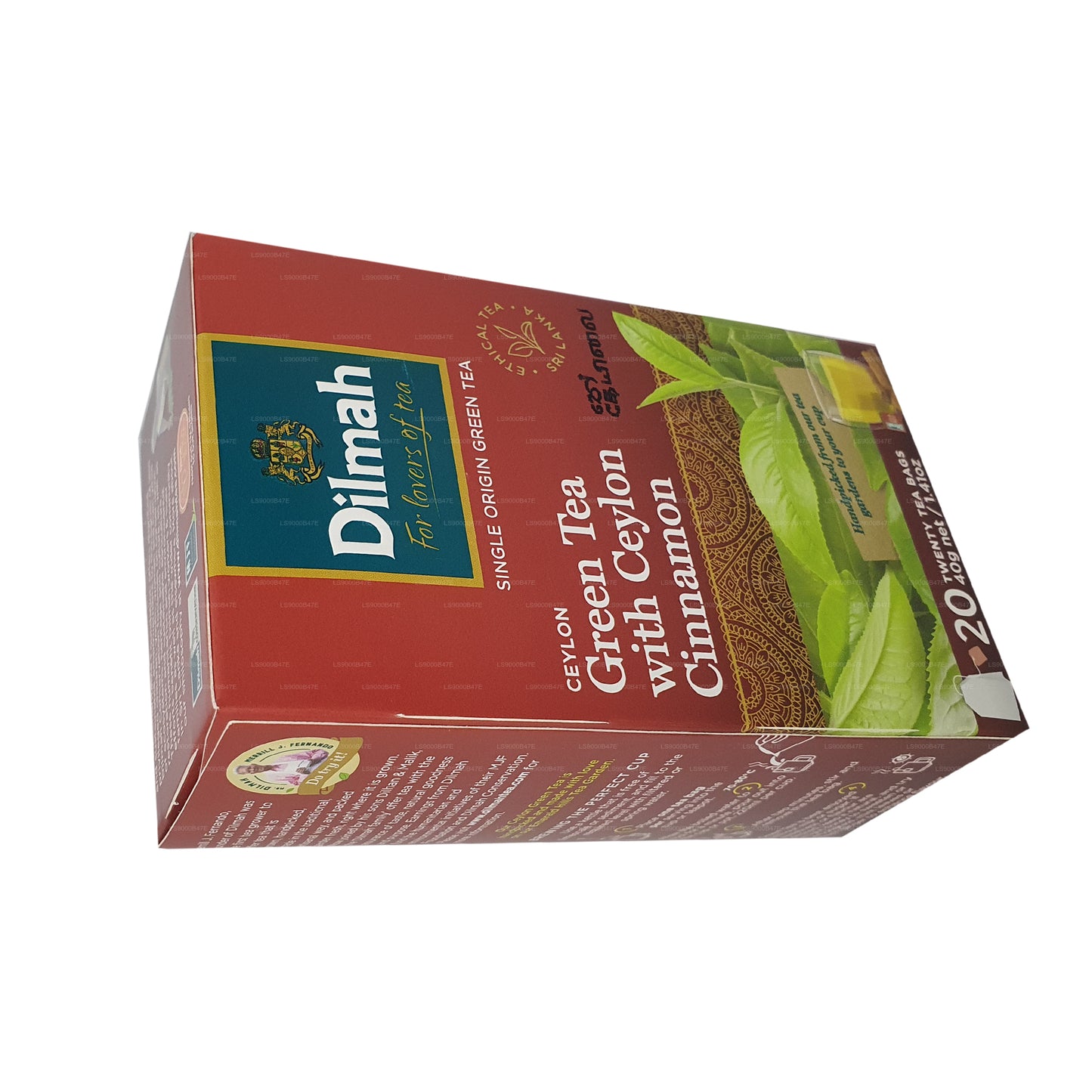 Dilmah Ceylon grönt te med Ceylon kanel (40g) 20 tepåsar