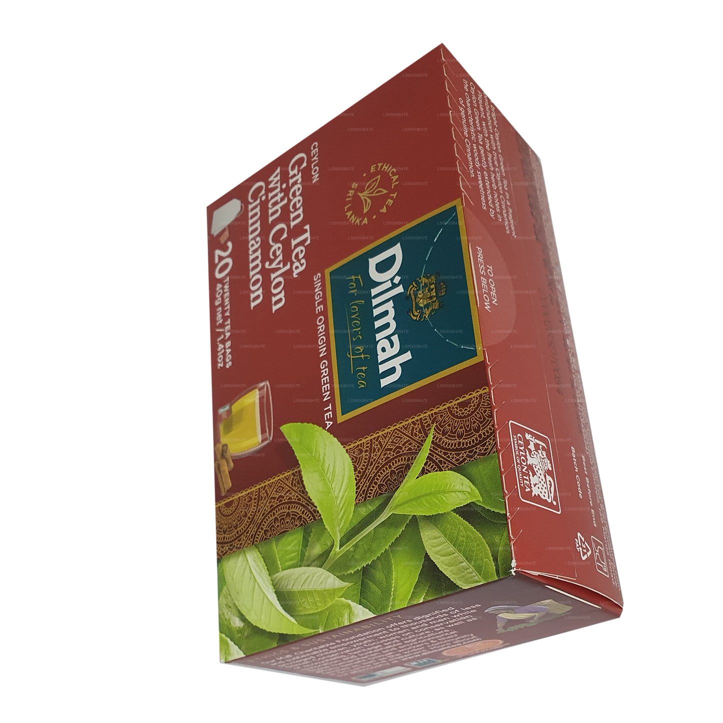 Dilmah Ceylon grönt te med Ceylon kanel (40g) 20 tepåsar