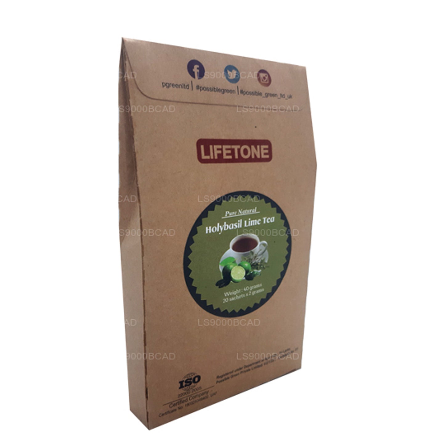 Lifetone Helig Basilika Lime Te (40g)
