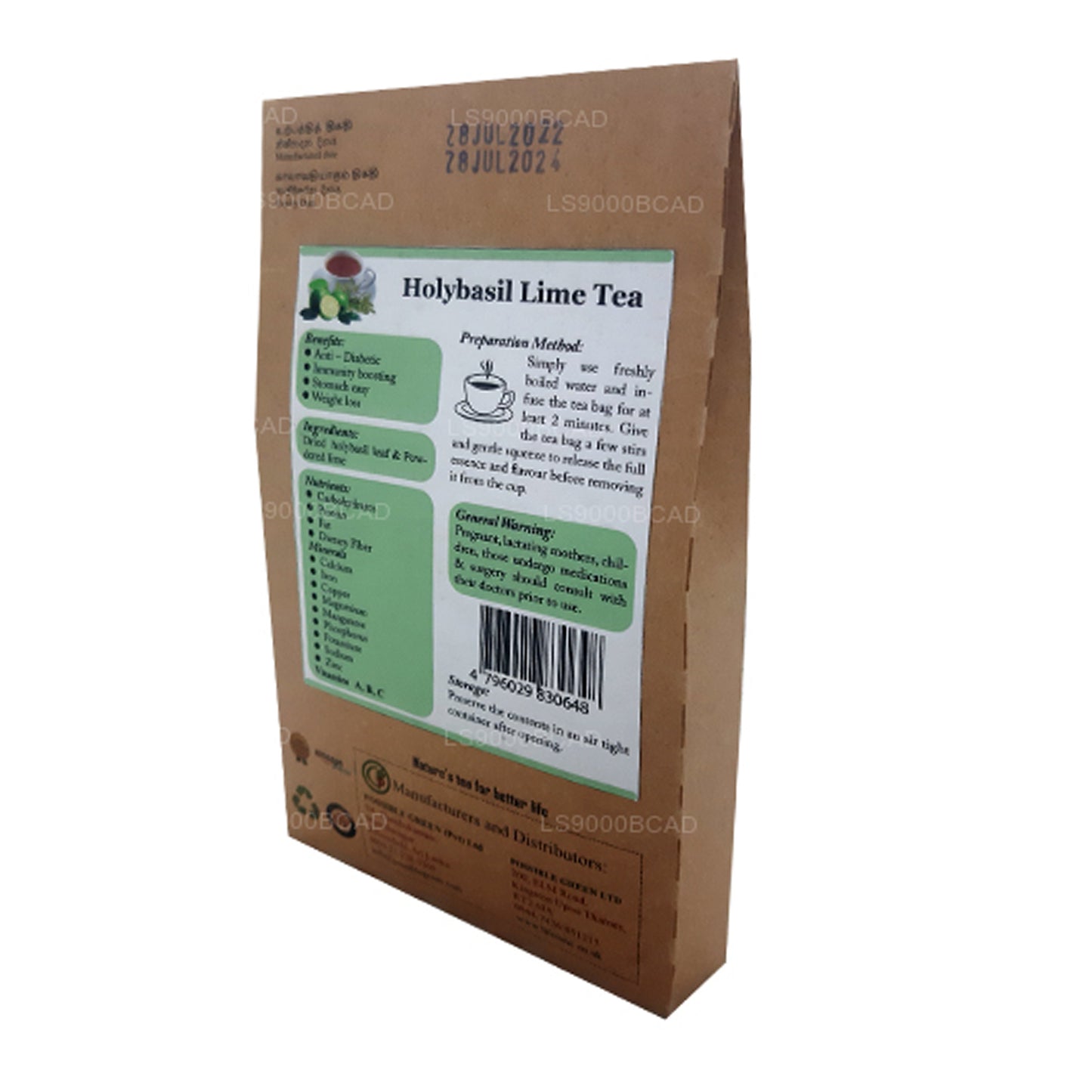 Lifetone Helig Basilika Lime Te (40g)